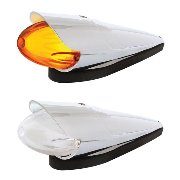 Dual Function 9 Amber LED Cab Light GLO Grakon 1000 Style With Lipped Visor