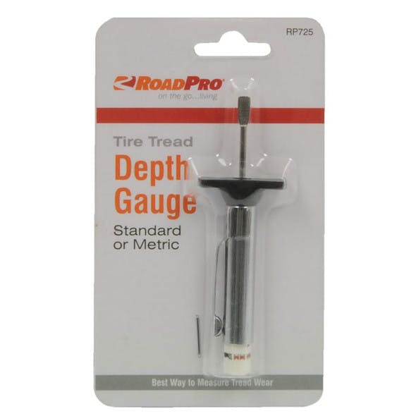 Tire Tread Depth Gauge With Dual Calibration In Package