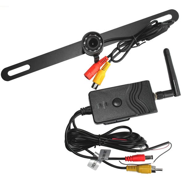 Universal Wireless License Plate Backup Camera With Connection