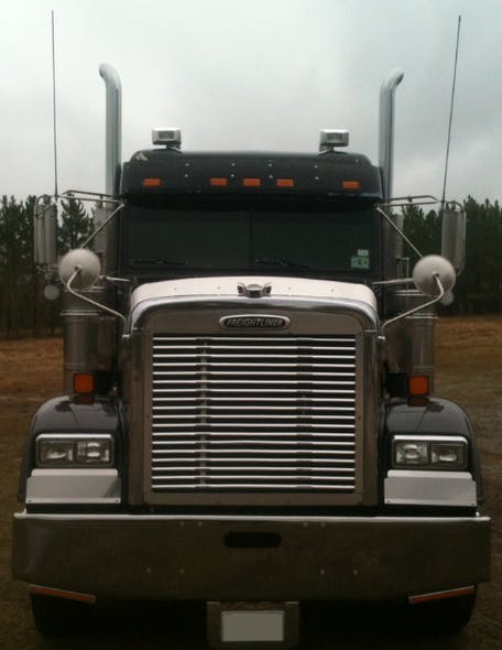 Freightliner Classic XL Long Hood Lower Fender Guards On Truck