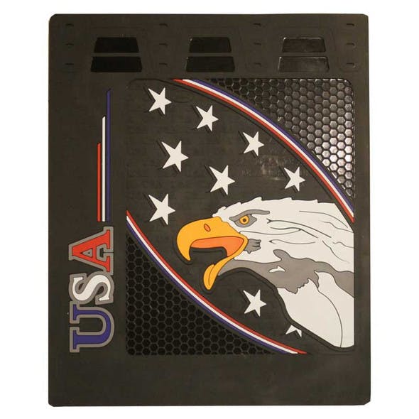 24" x 30" USA Eagle And Stars Mud Flaps With Black Background