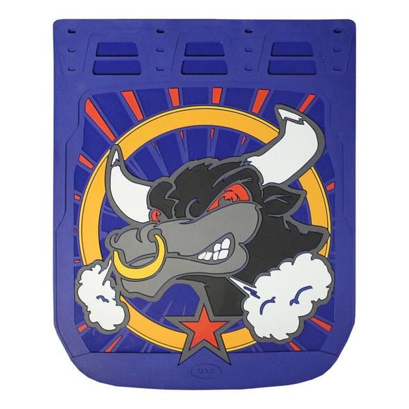 24" x 30" Angry Bull Mud Flaps With Black Background
