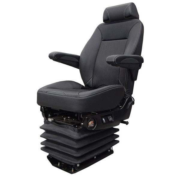 Air Chief Mid Back Truck Seat With Headrest By Knoedler Black