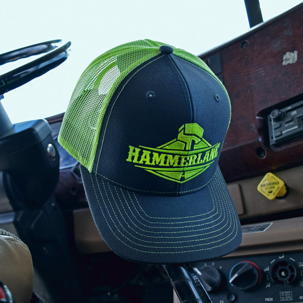Snapback Neon Green Hammerlane Trucker Hat In Truck