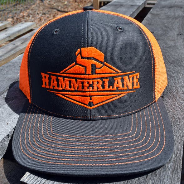 Snapback Neon Orange Hammer Lane Trucker Hat