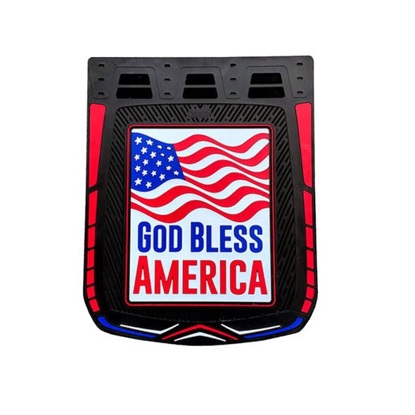 24" x 30" God Bless America Mud Flaps With Black Background