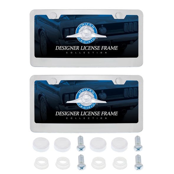 Dual Chrome License Plate Frame Kit