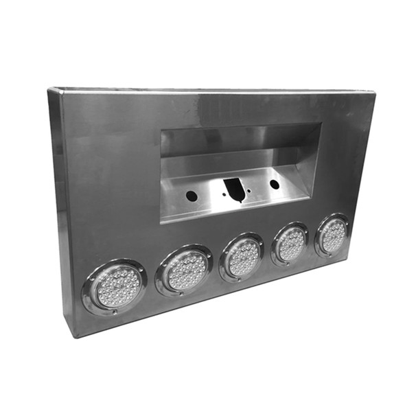 Rear Bumper Center Panel - Light Holes w/ Trailer and 2 7-Way Holes