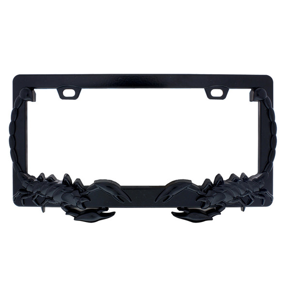 Black Universal Scorpion License Plate Frame