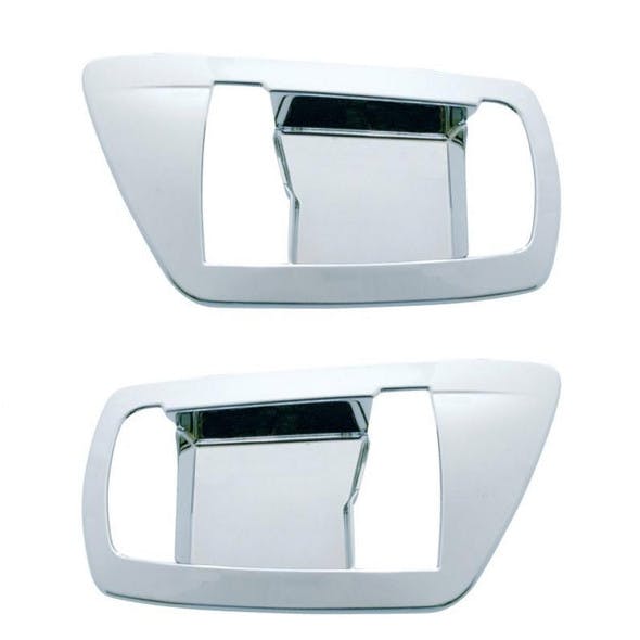 Kenworth Chrome Interior Door Handle Covers With Pointed Edges