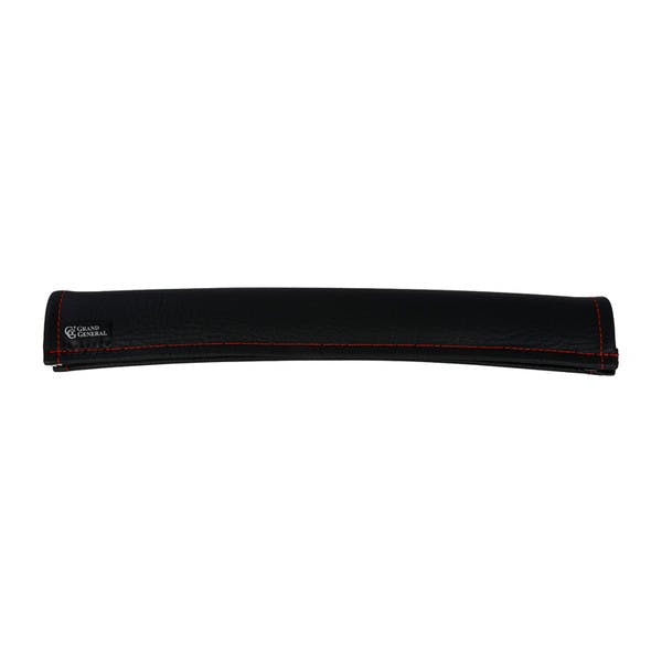 17" Black Universal Shift Stick Cover With Red Stitching By Grand General