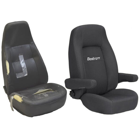 Bostrom Seat Cushion & Cover FRED Refresh Kit Before and After
