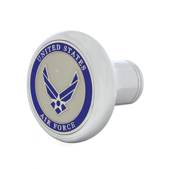 Chrome Deluxe Military Emblem Air Valve Knob - Air Force
