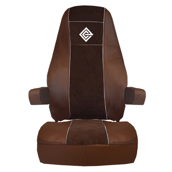 Volvo VNL VNM Premium East Coast Covers Factory Seat Cover - Brown & Brown