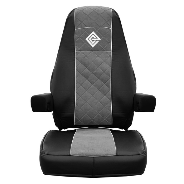 Freightliner Cascadia Premium East Coast Covers Factory Seat Cover - Black & Grey