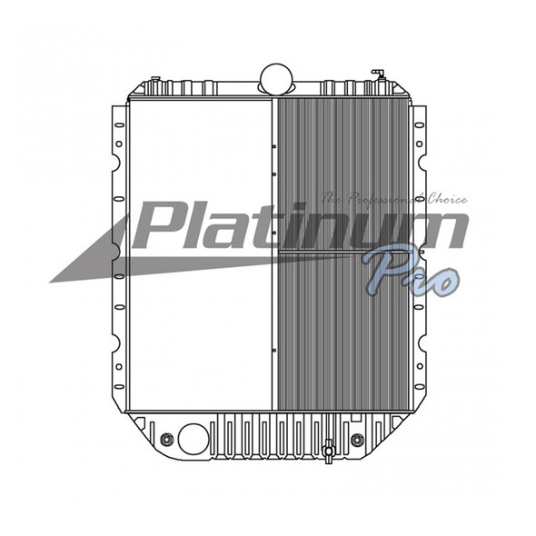 International 4900 Series Radiator With Oil Cooler 1994-2005 Dimensions