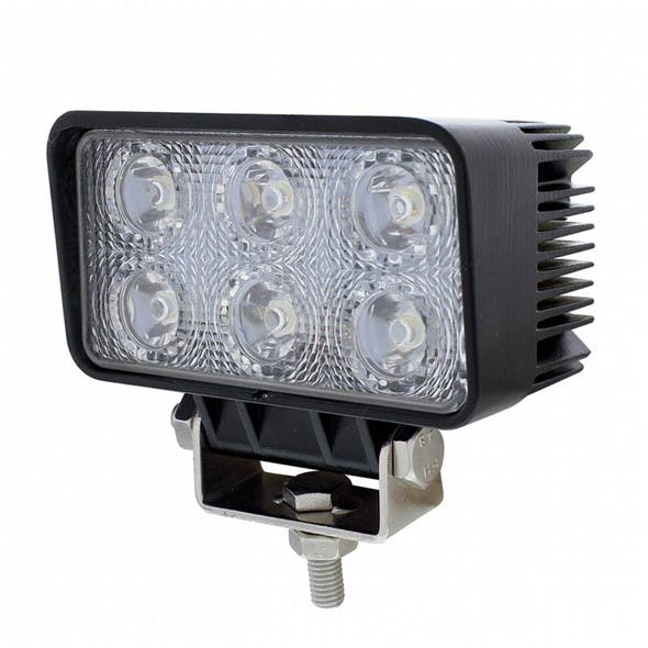 6 LED High Power Rectangular Driving And Work Light Angle View
