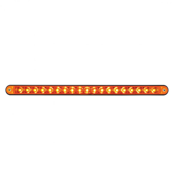 19 LED 12" Reflector Light Bar With Black Housing - Amber/Amber