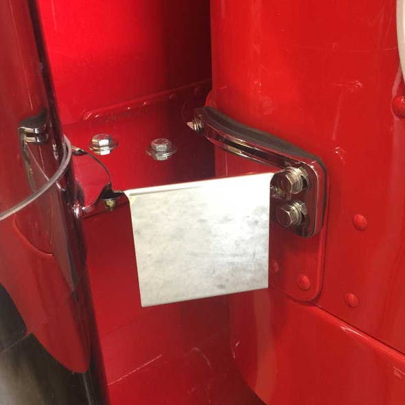 Peterbilt Stainless Steel IFTA Permit Holders By Iowa Customs On Truck