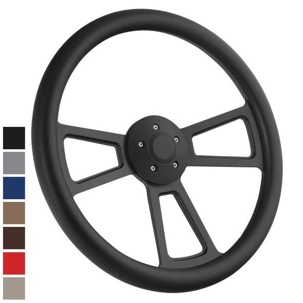 Half Wrap Steering Wheel 18" Black - Styles