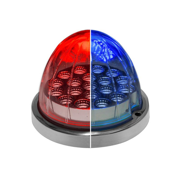 Dual Revolution LED Red Turn Signal And Marker Light Red Blue