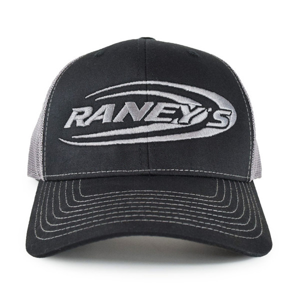 Raney's Charcoal & Silver Snapback Hat Front
