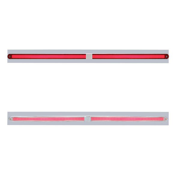 Chrome Top Mud Flap Light Bracket with Two 12" LED GLO Light Bar