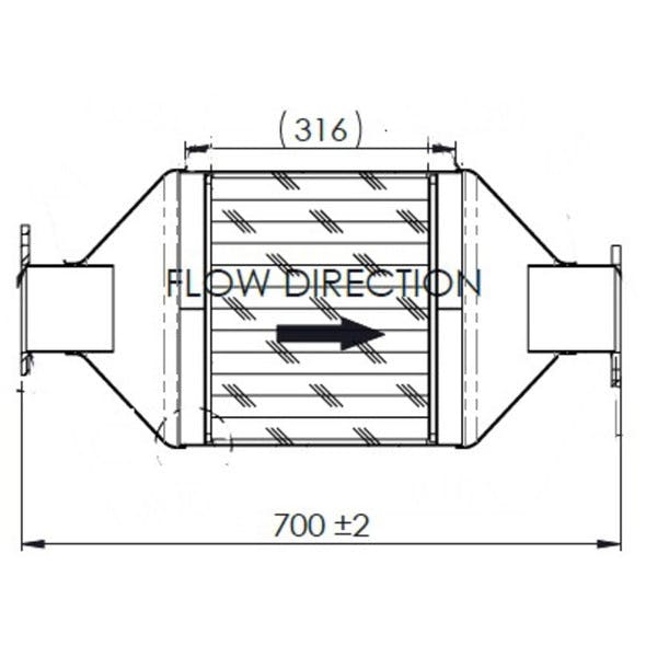 Navistar Diesel Particulate Filter For MaxxForce & DT466  Engines  dimensions