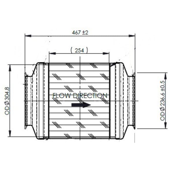 International Navistar Diesel Particulate Filter 2604430C91 5010853R1 dimensions