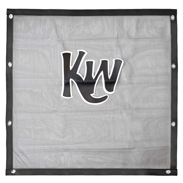 Kenworth W900L Black Bug Screen With Black KW Logo Front