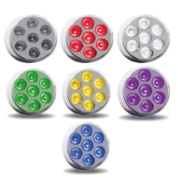 2.5" Round Dual Revolution Multi Color Auxiliary Front