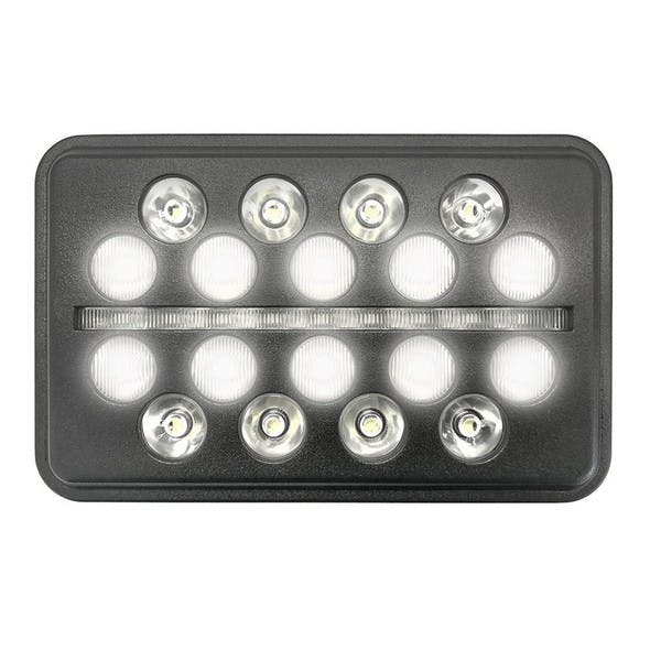 6"x 4" Rectangular Black Ops LED Headlight Inner Lights