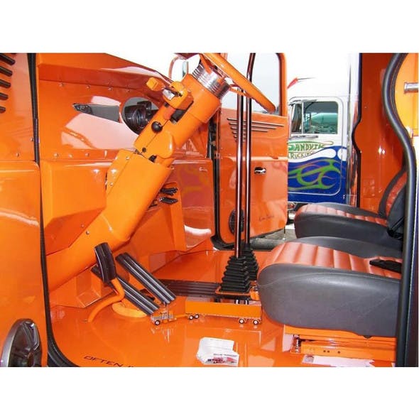 Peterbilt Aluminum or Stainless Steel Cab Flooring Orange Driver By 12 Gauge Customs