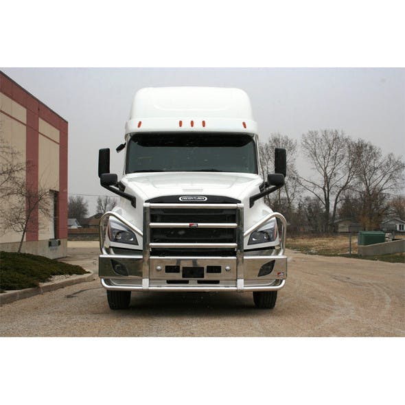 Freightliner Cascadia Ali Arc Curved Front Bumper Grill Guard