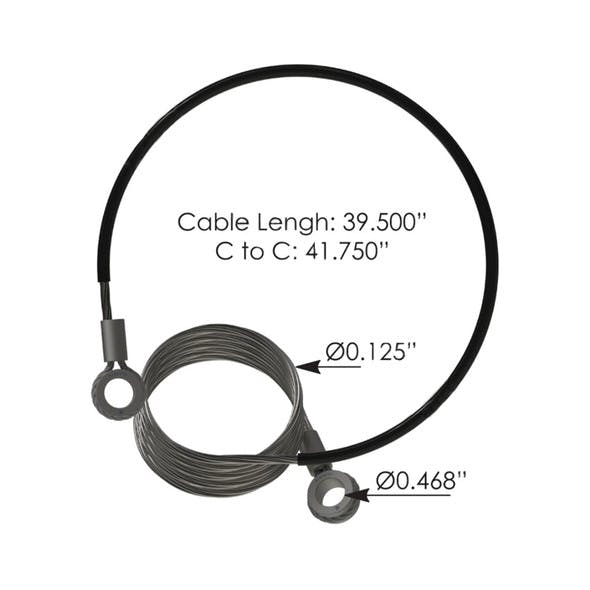 Kenworth T800 41.75" Hood Cable Measurements
