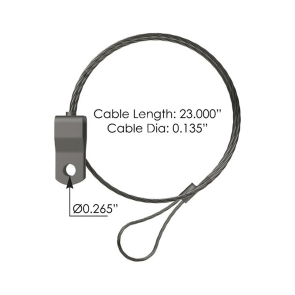 Kenworth Hood Cable K068-6148 Measurements