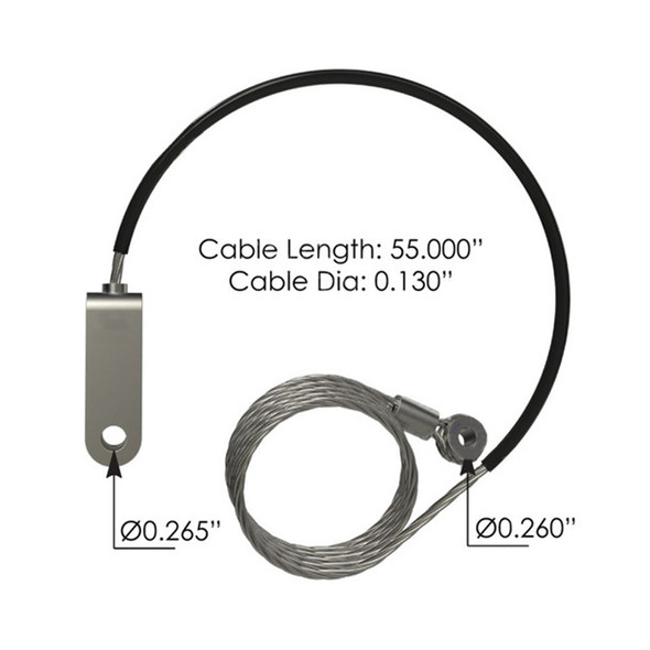 Kenworth T600 Hood Cable K068-57691 Measurements