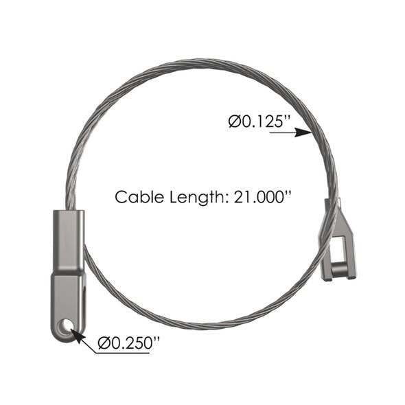 International Hood Cable 3551734C1 3551734C2 (Dimensions)