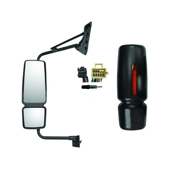 International Durastar Mirror Assembly Cover With Heat Function Black Driver