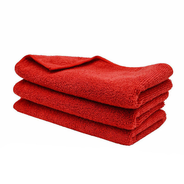 Premium Red Microfiber Towels