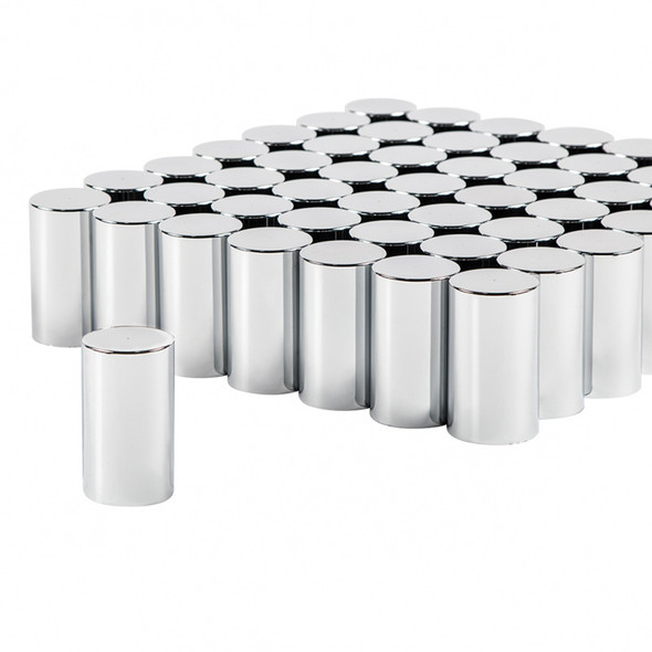 Chrome Plastic 33mm Cylinder Nut Covers