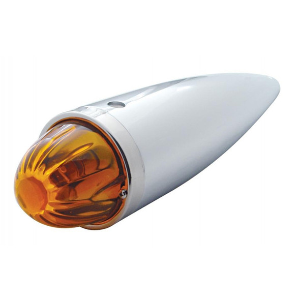 Amber Glass Lens Torpedo Cab Light With Housing - Watermelon Amber