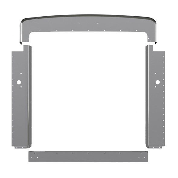 Peterbilt 379 Grill Surround Trim Chrome Plated Steel Extended Hood