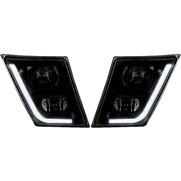Volvo VN VNL Black Matte Fog Light With LED On