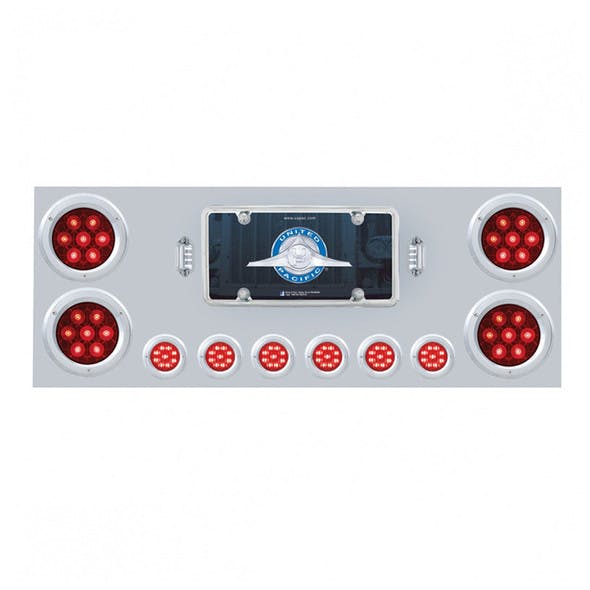 Competition Series Rear Center Panel With 4" & 2" Round LEDs - Red Lens On