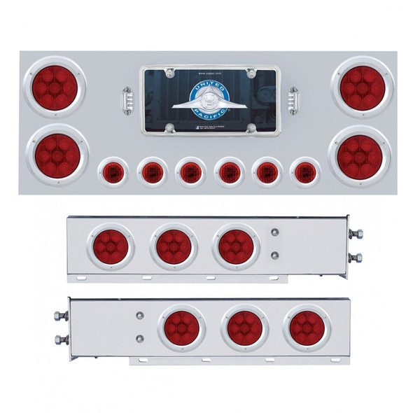 Competition Series Rear Center Panel and Mud Flap Set - Red LEDs/Red Lens Lights Off