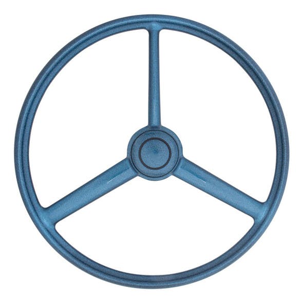 20" Blue Retro Sparkle 3 Spoke Steering Wheel