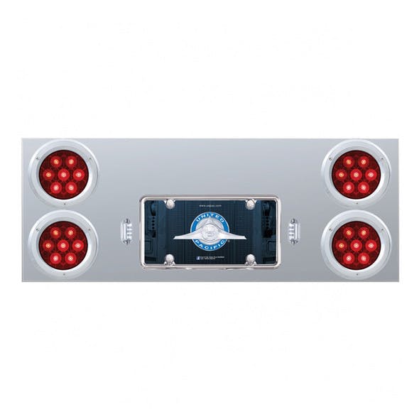 Competition Series Rear Center Panel With 4 Bezels - Red LEDs/Red Lens On