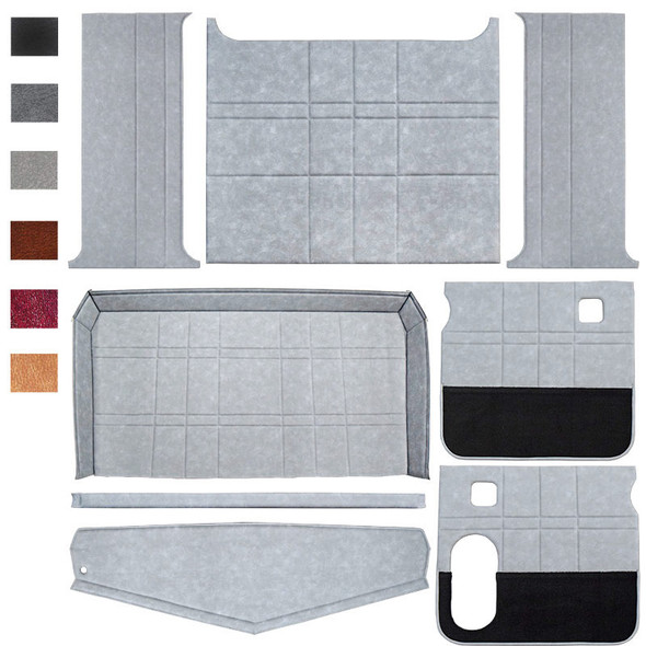 Peterbilt 359 & 379 Cab Interior Upholstery Kit (Light Grey)