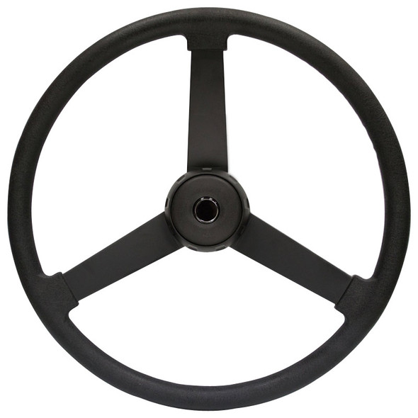 VIP Black Polyurethane 22" 3 Spoke Steering Wheel